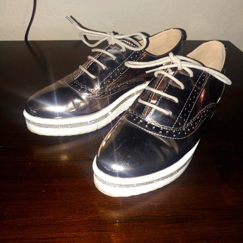 Pewter loafers